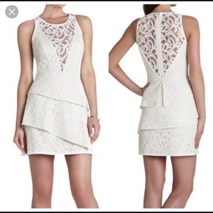 BCBG white cocktail dress